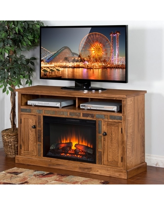sunny designs sedona 54 in electric fireplace media console