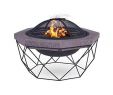 Metal Outdoor Fireplace Inspirational Fineway Mgo Diamond Stand Fire Pit Firepit and Bbq Grill