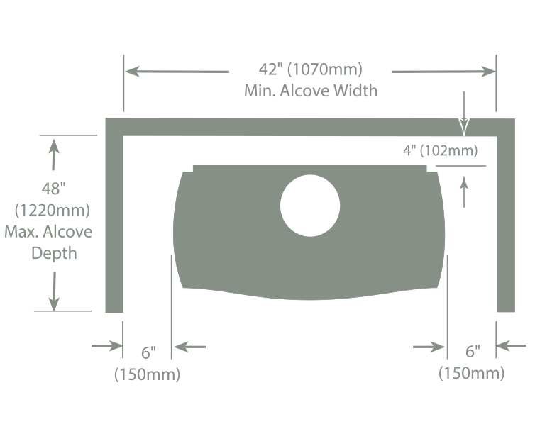 Radiance Direct Vent Gas Stoves by Vermont Castings spec radiance dv clearance parallelinstall