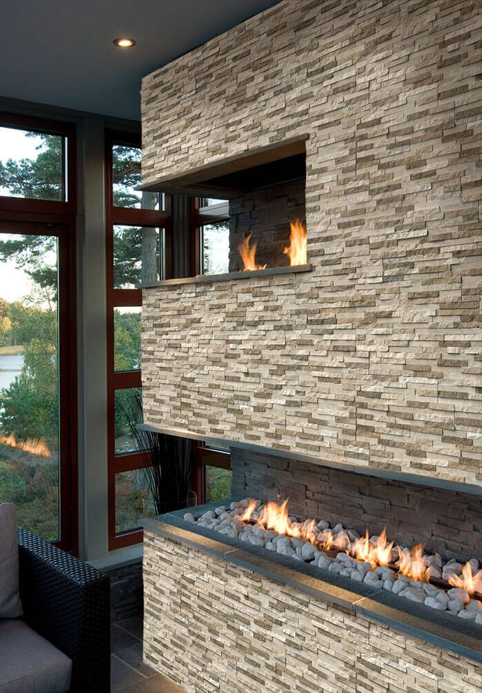 Michigan Fireplace Lovely Colorado Canyon Pencil Stacked Stone