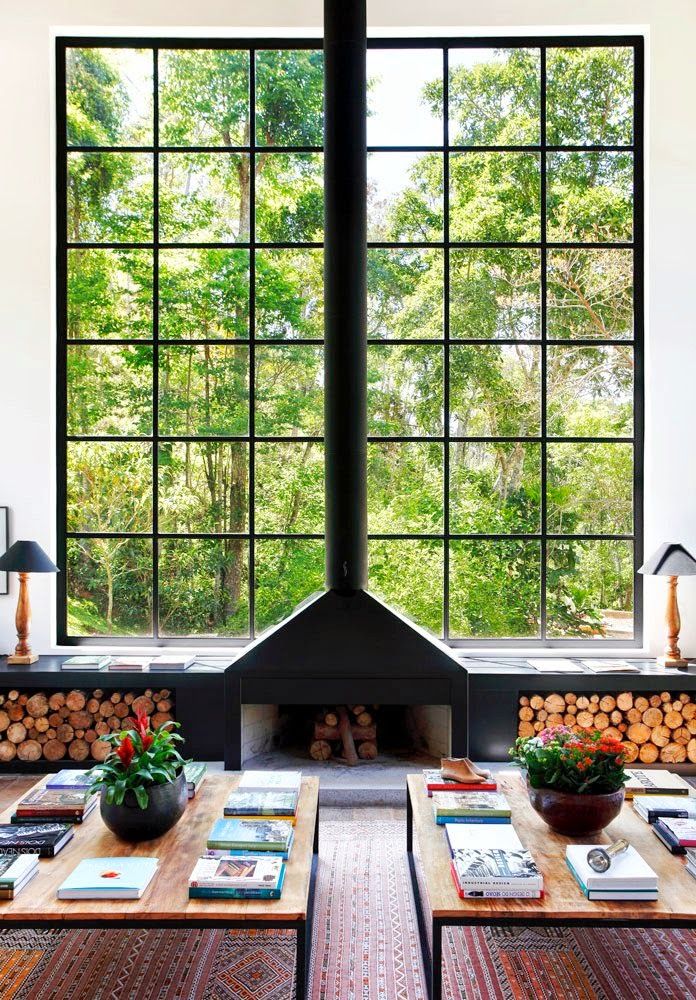 Minimalist Fireplace Beautiful Steel Windows Things to Be Fixed