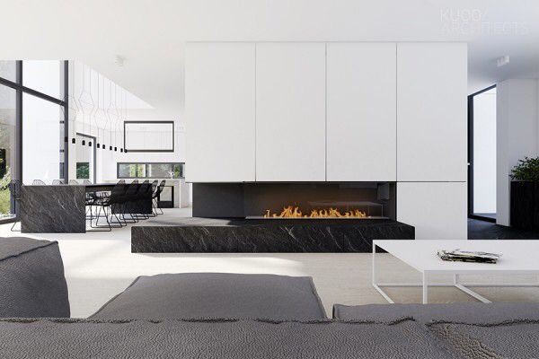 Minimalist Fireplace Best Of Minimalist Fireplace and Custom Cabinetry