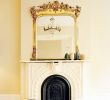 Mirrors Over Fireplace Mantels Awesome Gold Mirror Above the Fireplace Livingkat In 2019
