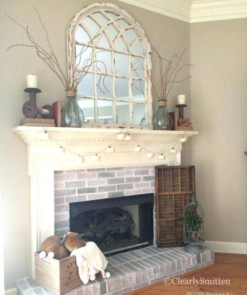 above fireplace ideas white arch mirror coastal style outdoor brick decorating awesome wall