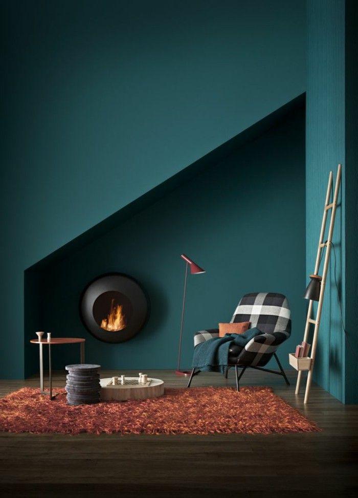 Modern Fireplace Wall Inspirational Wanfarben Ideas Dark Green Wall Color orange Carpet Modern