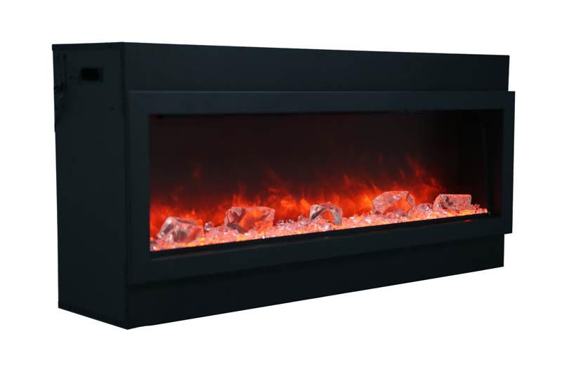 Amantii Panorama 40 inch Slim Built in Indoor Outdoor Electric Fireplace Side View 8a 00f0 4232 b5c3 ad a2f8 1024x1024