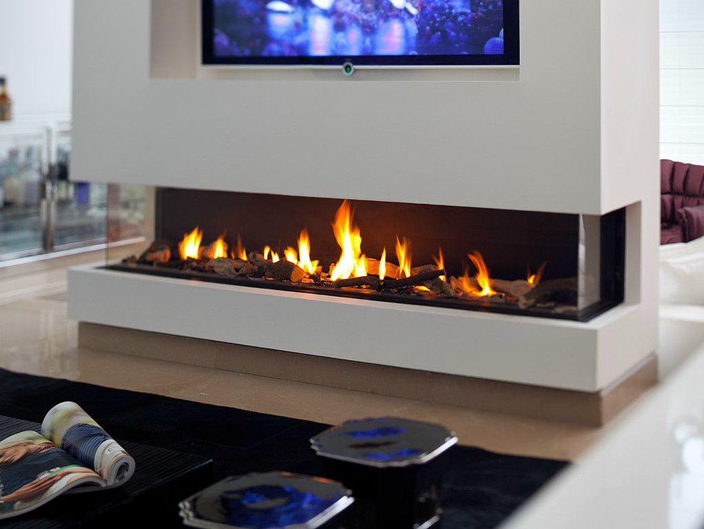 Modern Linear Gas Fireplace Luxury Gas Fireplace with Panoramic Glass Panorama 150 by British