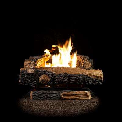 Oakwood 22 75 in Vent Free Propane Gas Fireplace Logs with Thermostatic Control emberglow vented gas fireplace logs ovm21lp 64 400 pressed