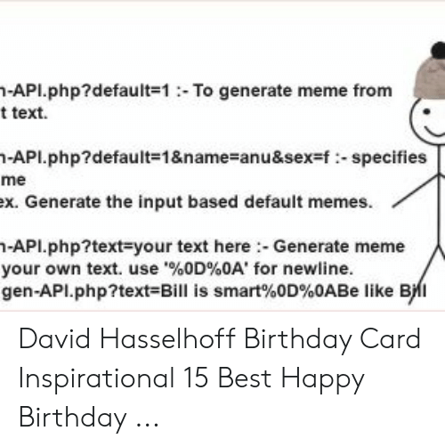 New Api Default=1 to Generate Meme From T Text Apl