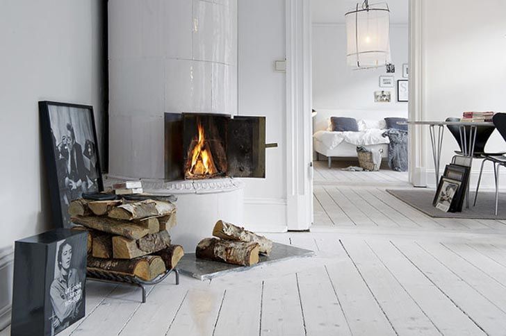 Nordic Fireplace Elegant Traditional Fire Scandinavian Style