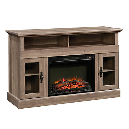 Oak Tv Stands with Fireplace New Sauder Barrister Lane Media Credenza Fireplace for 60" Tvs Salt Oak Item