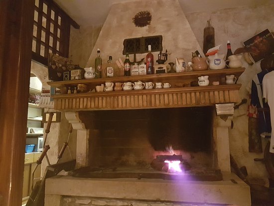 open fireplace