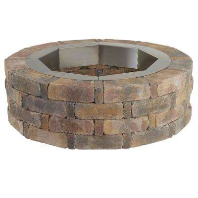 Outdoor Covered Patio with Fireplace Unique Rumblestone 46 In X 14 In Round Concrete Fire Pit Kit No 2 In Sierra Blend with Round Steel Insert