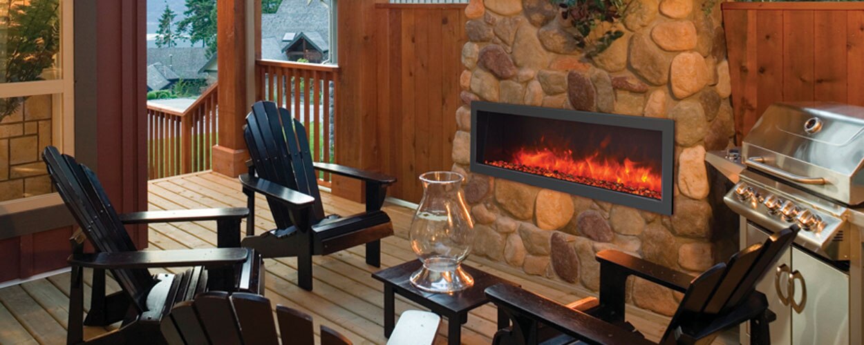 Amantii BI 60 SLIM – 60″ x 6 3 4″ – Outdoor Electric Fireplace bi 60 slim outdoor 1250