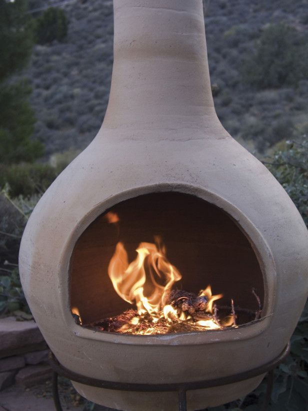 Outdoor Fireplace Blueprints Unique Chiminea Clay Outdoor Fireplace Hgtv Gardens