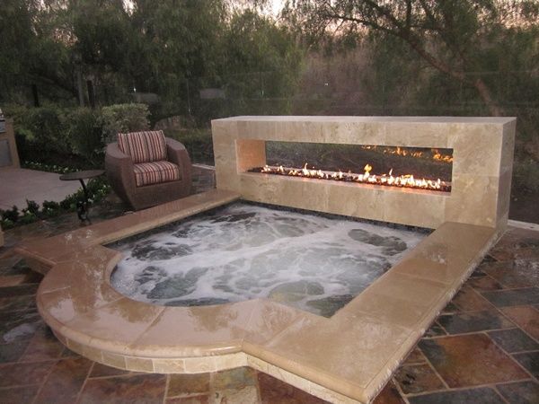 Outdoor Fireplace Box Elegant Outdoor Hot Tub with A Fireplace