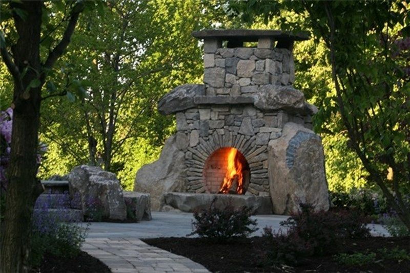 Outdoor Fireplace Chimney Elegant Unique Stone Fireplace Country Landscape Design Landscape
