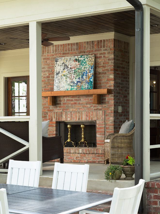 Outdoor Fireplace Construction Elegant Outdoor Brick Fireplace with Timber Mantel sources On Home