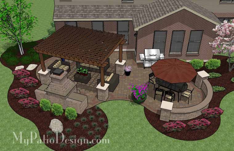 Outdoor Fireplace Designs Plans Fresh Colorful and Curvy Outdoor Living Design with Outdoor