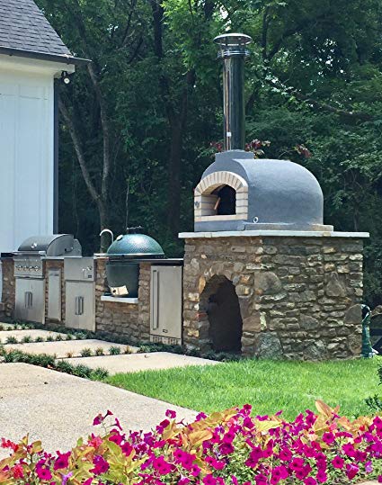 Outdoor Fireplace Kits with Pizza Oven New Outdoor Pizza Oven Wood Fired Insulated W Brick Arch & Chimney