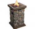 Outdoor Fireplace Propane Beautiful Peaktop Outdoor Natural Slate Rock Square Column Propane Gas