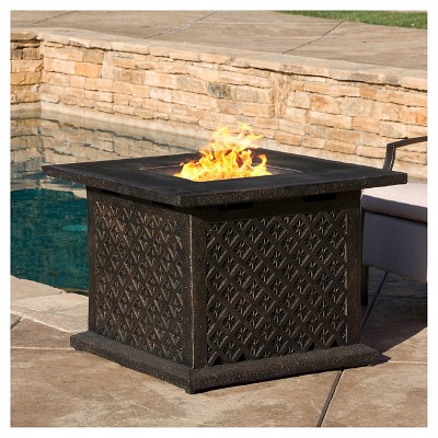 Outdoor Fireplace Propane Fresh Ooaxa 33 5 Cast Mgo Gas Fire Pit Square Copper Brown