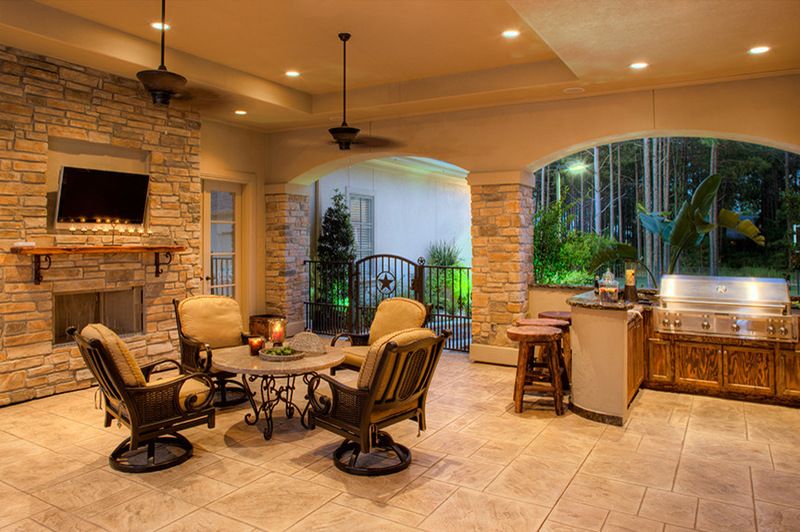 Outdoor Kitchen with Fireplace Best Of Lonestar and Stone Outdoor Kitchen Traditional Porch by