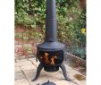 Outdoor Metal Fireplace Inspirational Black Steel Chiminea Log Burner Wood Heater Charcoal Modern