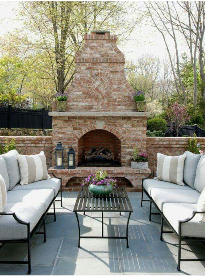 Outdoor Patio Fireplace Luxury Love the Idea Of something Like This with Space for Tv Mount