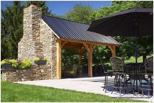 Outdoor Pavilion with Fireplace Awesome Backyard Pavilion Ideas Backyard