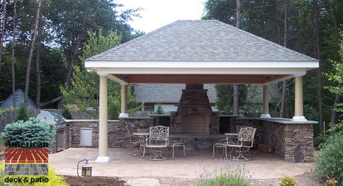 Outdoor Pavilion with Fireplace New Cabana Outdoor Living Patio Baltimore American Deck