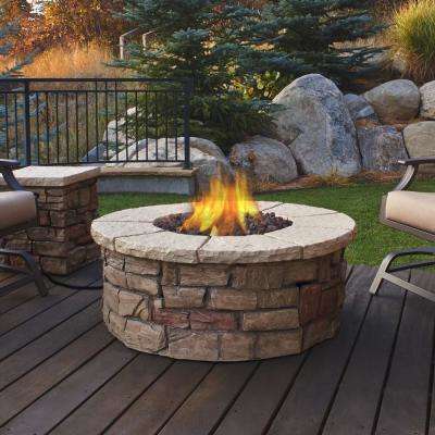 Outdoor Propane Fireplace Kits Luxury Sedona 43 In X 17 In Round Fiber Concrete Propane Fire Pit In Buff with Natural Gas Conversion Kit