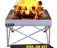 Outdoor Propane Fireplace Kits New Campfire Defender Protect Preserve Pop Up Fire Pit Portable and Lightweight Fullsize 24 Inch Never Rust Firepit