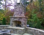 26 Lovely Outdoor Stone Fireplace Ideas