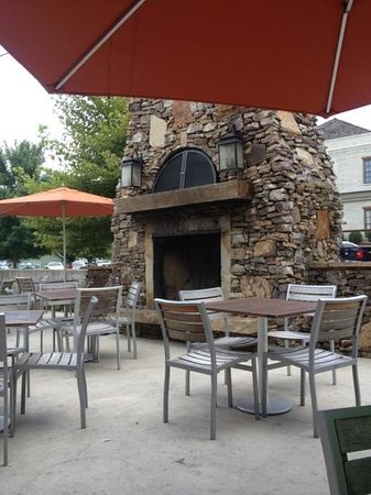 outdoor fireplace