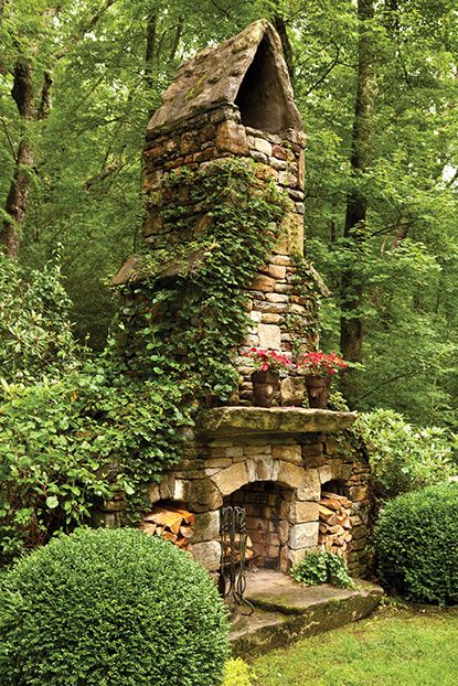 Outside Stone Fireplace Luxury Credit Emily Followill A Stone Fireplace is Part Of