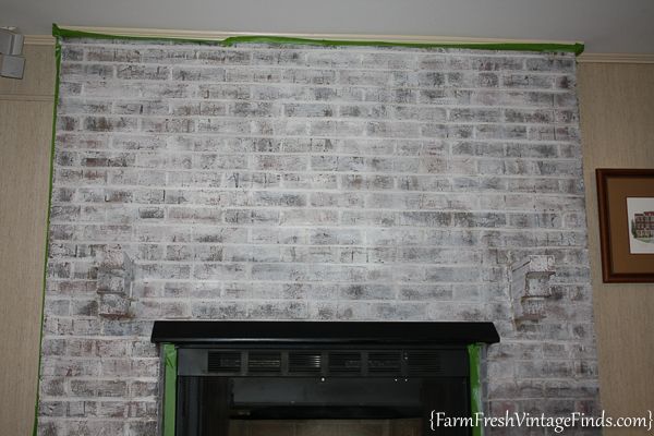 Painted Brick Fireplace before and after Inspirational Painting Brick with Debi S Diy Chalk Type Paint Farm Fresh