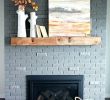 Painted Brick Fireplace before and after Lovely Gray Fireplace Mantel – Cocinasaludablefo