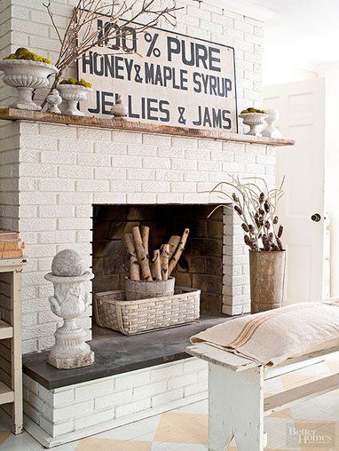 Painted Brick Fireplace before and after Luxury Rustic Wall Decor Ideas Fireplace