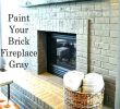 Painted Brick Fireplace before and after Unique Gray Fireplace Mantel – Cocinasaludablefo