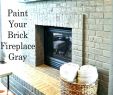 Painted Brick Fireplace before and after Unique Gray Fireplace Mantel – Cocinasaludablefo