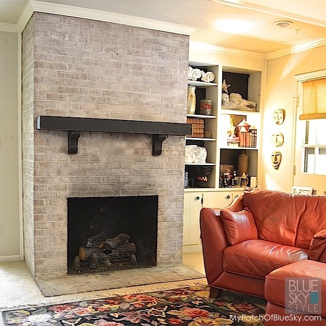 brick fireplace makeover with fusion mineral paint fireplaces mantels painting