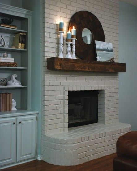 Painting A Fireplace Best Of Paint the Brick Fireplace White and the Mantel A Dark Color