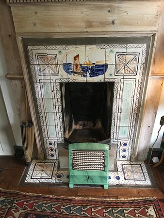 Hand painted tile surround Picture of Monk s House hand painted tile surround