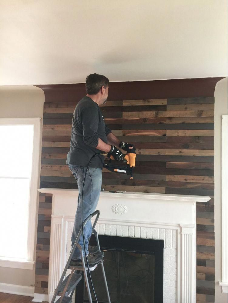 Pallet Wood Fireplace Unique Quick and Easy Fireplace Update … Living Room