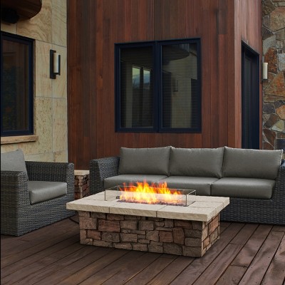 Patio Fireplace Table Inspirational Sedona 52 Rectangle Gas Fire Table with Natural Gas
