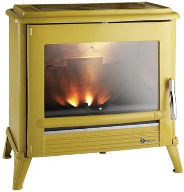 Invicta Modena Wood Burning Stove 12kW Yellow Enamel £1880 0daf333b08e61bef5085a