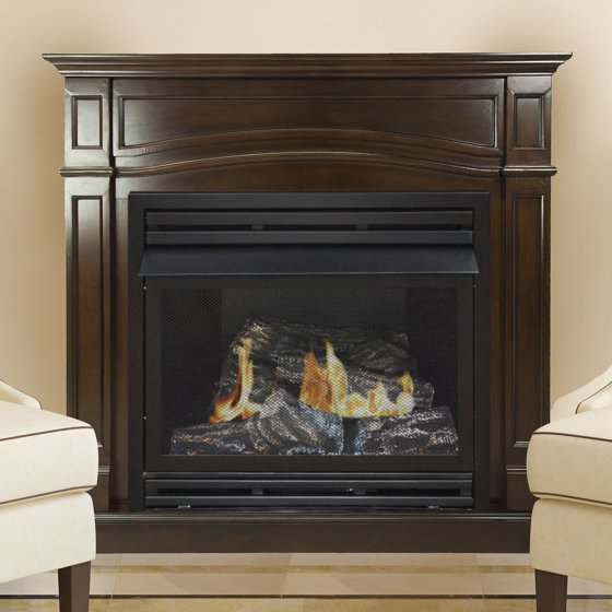 Pleasant Hearth Glass Fireplace Doors Beautiful Pleasant Hearth 46 In Natural Gas Full Size Cherry Vent Free Fireplace System 32 000 Btu