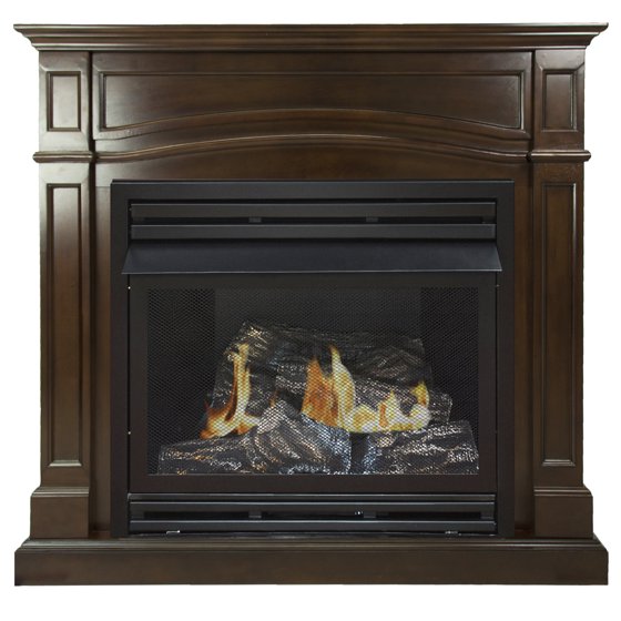 Pleasant Hearth Glass Fireplace Doors Inspirational Pleasant Hearth 46 In Natural Gas Full Size Cherry Vent Free Fireplace System 32 000 Btu