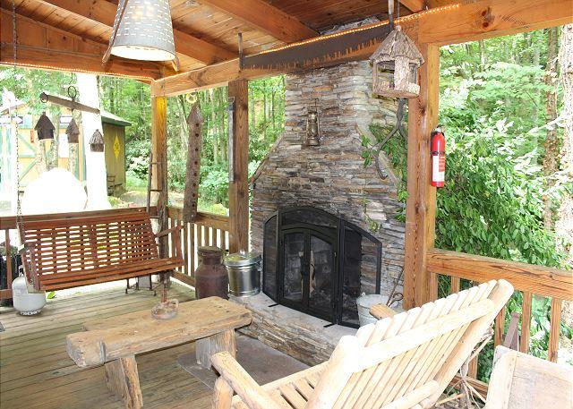 Porch Fireplace Unique Creeksong Darling Cabin with Outdoor Fireplace Bubbling